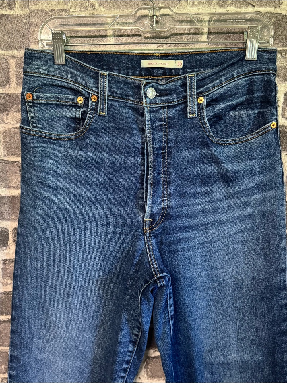 Levi’s ribcage straight leg jeans Dark wash - Picture 2 of 8